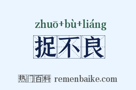 捉不良是什么意思的图片